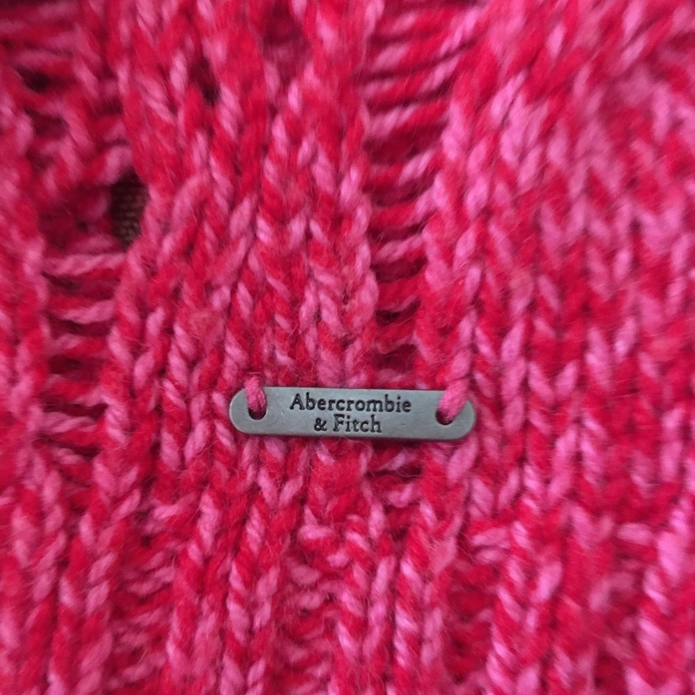Abercrombie & Fitch Sweater Loose Knit Pink Size M - Picture 13 of 13